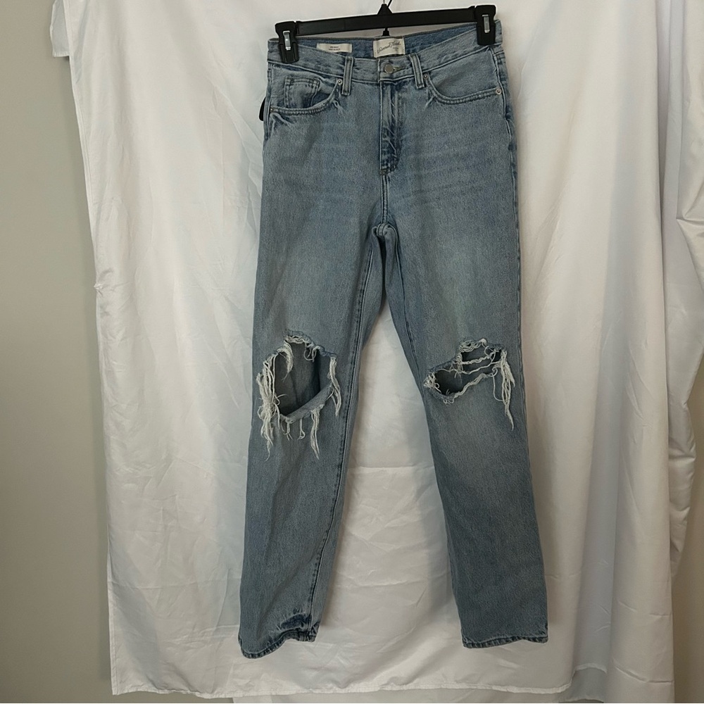 Universal Thread Jeans Blue 90’s Baggy Jeans Distressed High waisted Denim 2